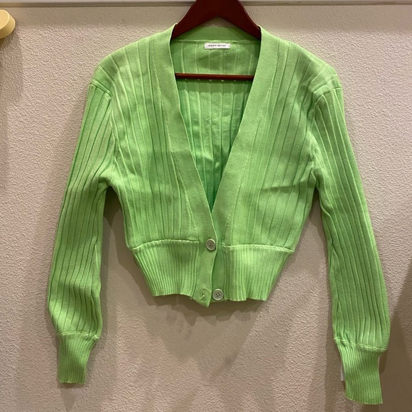 Green cropped cardigan - Picture 1 of 3